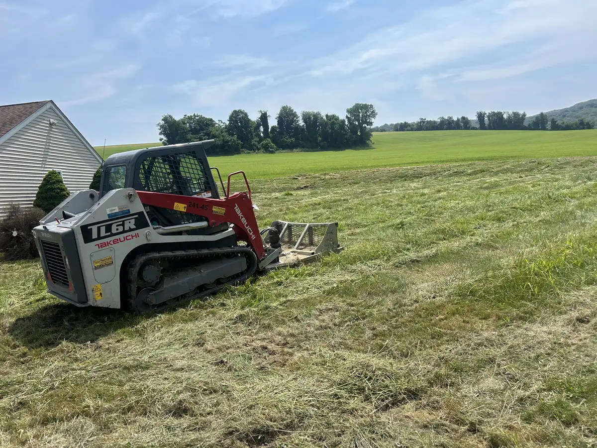 Grading work after land clearing